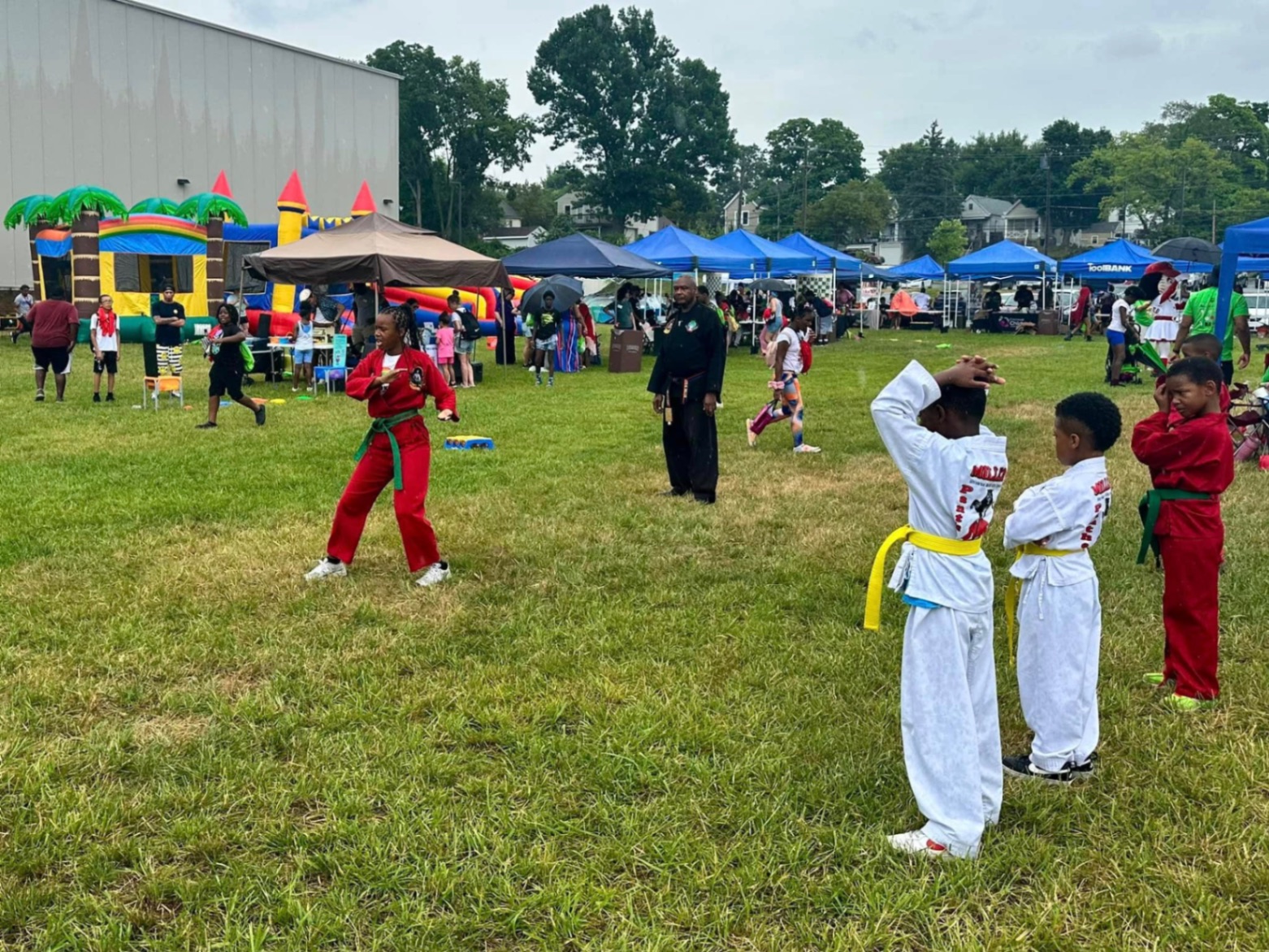 Young students performing a martial arts demonstration at 2nd KidsFest