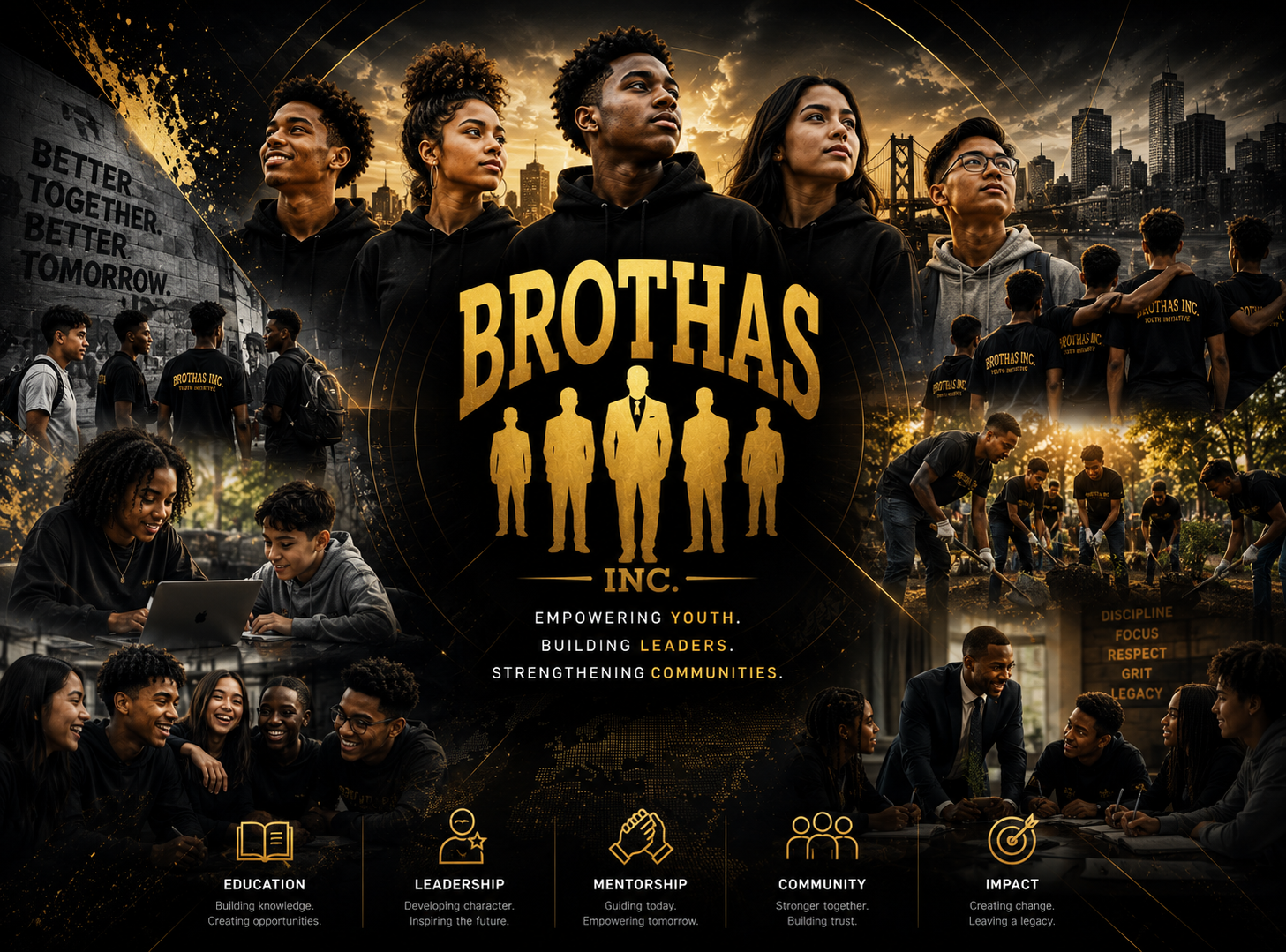 Brothas Inc. youth and mentors collage