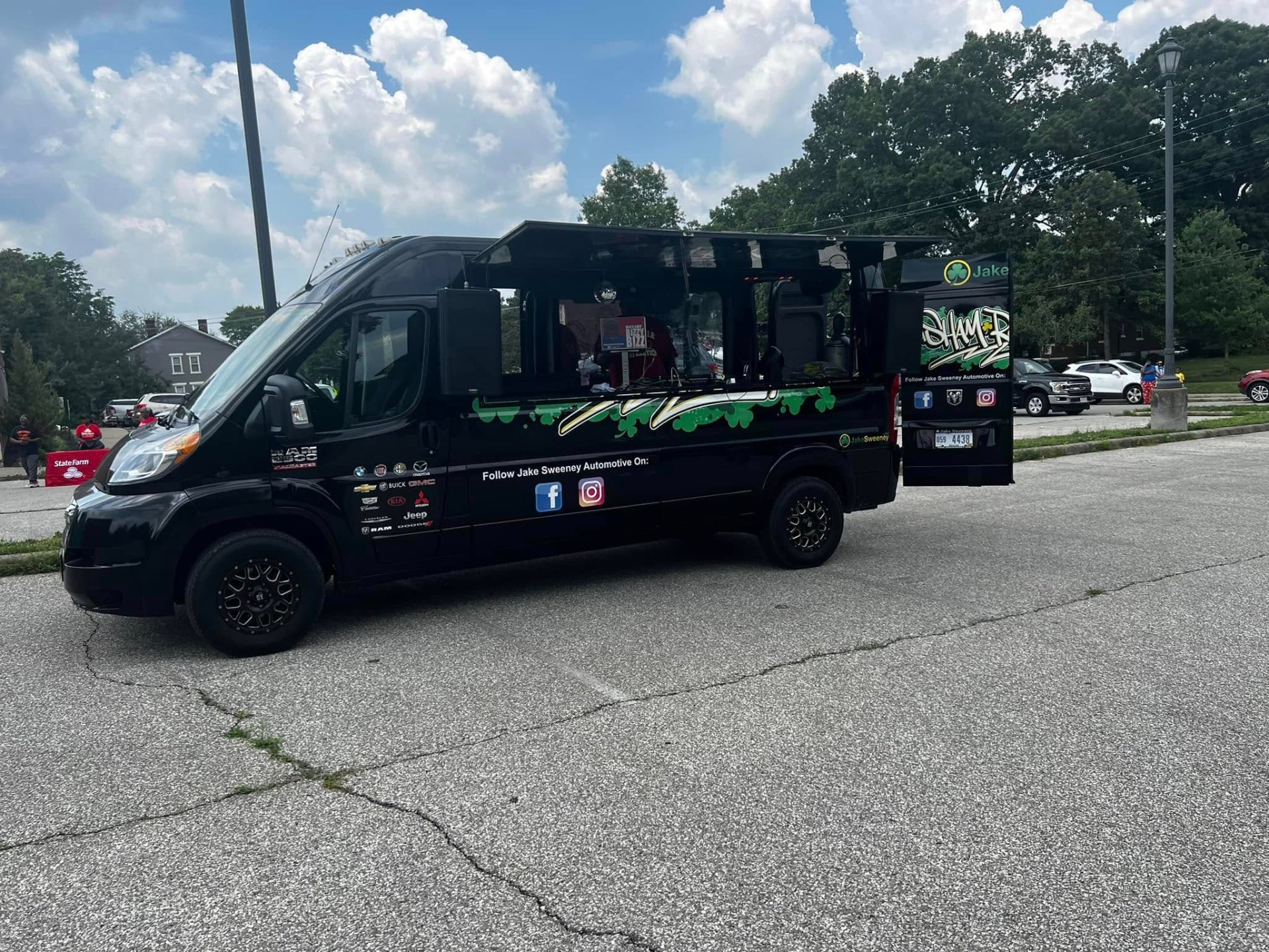 Jake Sweeney mobile stage sponsor van at KidsFest